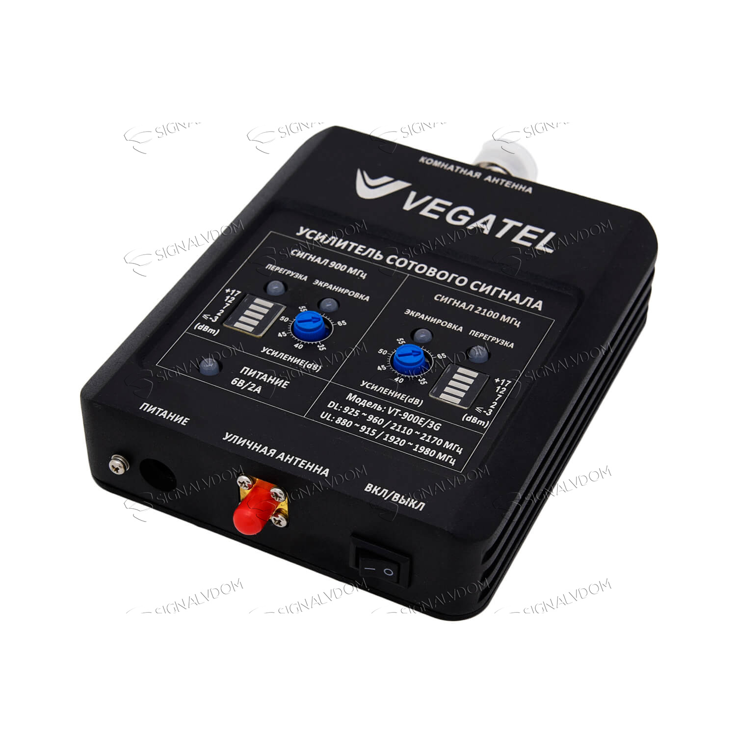 Усилитель сигнала сотовой связи VEGATEL VT-900E/3G (LED) комплект - 5